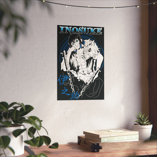 Inosuke Poster | Demon Slayer Matte Vertical Wall Art