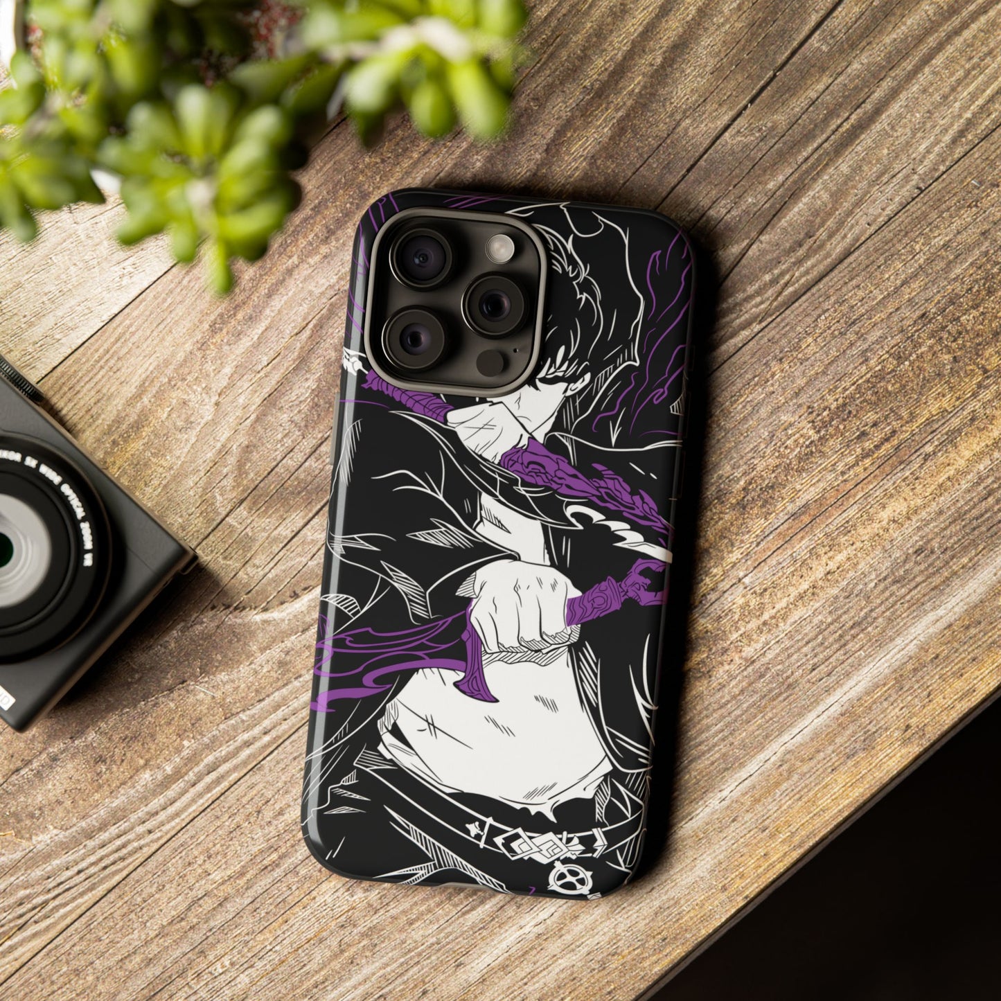 Sung Jinwoo Twin Daggers Double Layered Phone Case | Shadow Assassin Anime-Inspired Protective Case for iPhone & Samsung