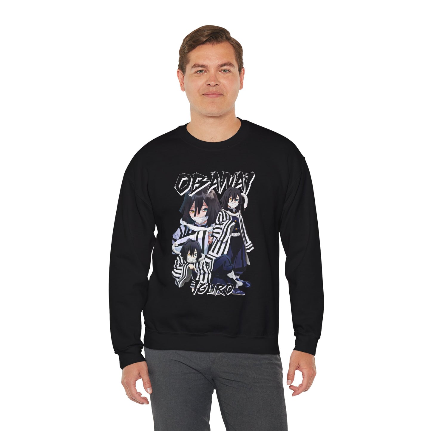 Obanai Iguro Crewneck – Serpent Hashira Anime-Inspired Sweatshirt | Japanese Streetwear Pullover | Unisex Otaku Gift