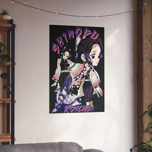 Shinobu Kocho Insect Hashira Poster | Anime-Inspired Matte Wall Art