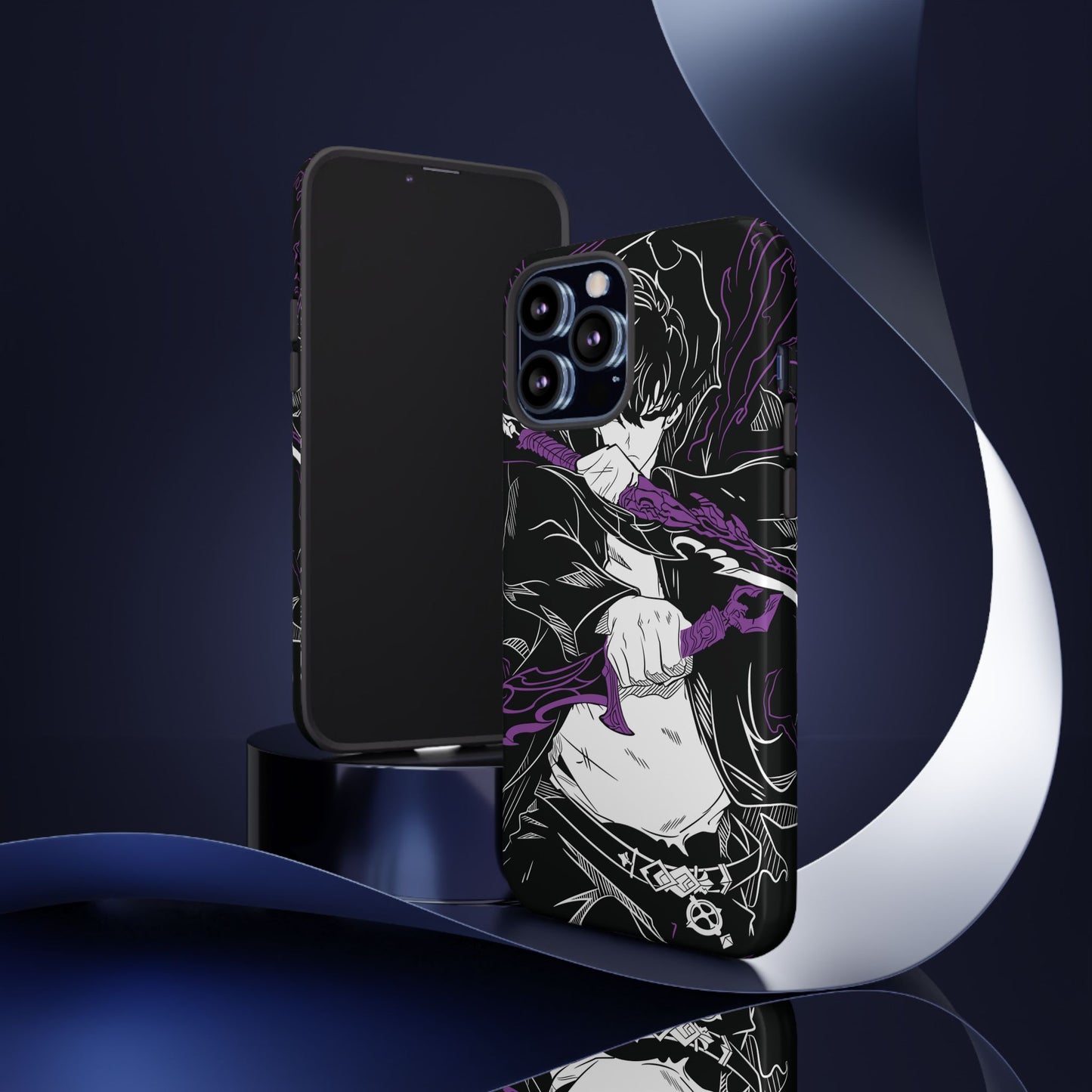 Sung Jinwoo Twin Daggers Double Layered Phone Case | Shadow Assassin Anime-Inspired Protective Case for iPhone & Samsung