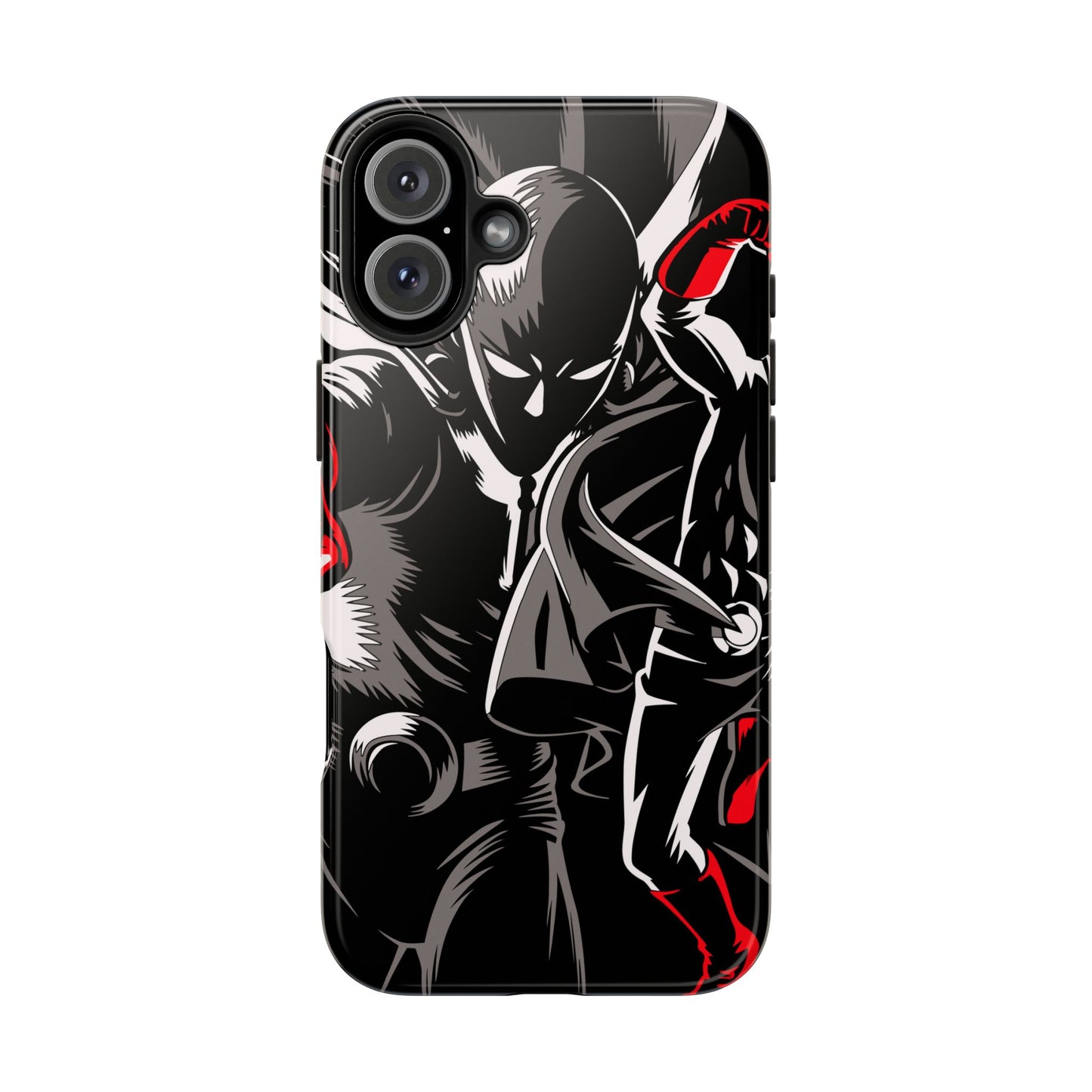 Saitama Serious Punch Anime Phone Case | Anime-Inspired Protective Cover | Double Layer iPhone & Samsung Case