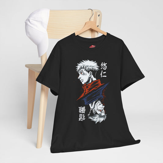 Yuji & Sukuna Duality T-Shirt | Anime-Inspired Streetwear Graphic Shirt | Yuji Itadori vs Sukuna Graphic Tee | Anime Streetwear