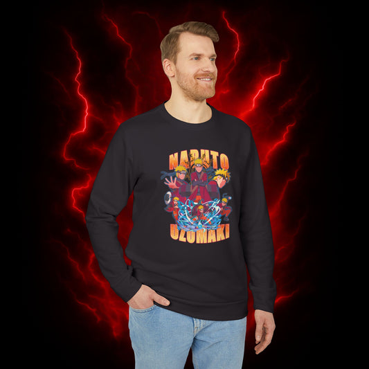 Naruto Uzumaki Sage Mode Adidas Unisex Fleece Crewneck Sweatshirt