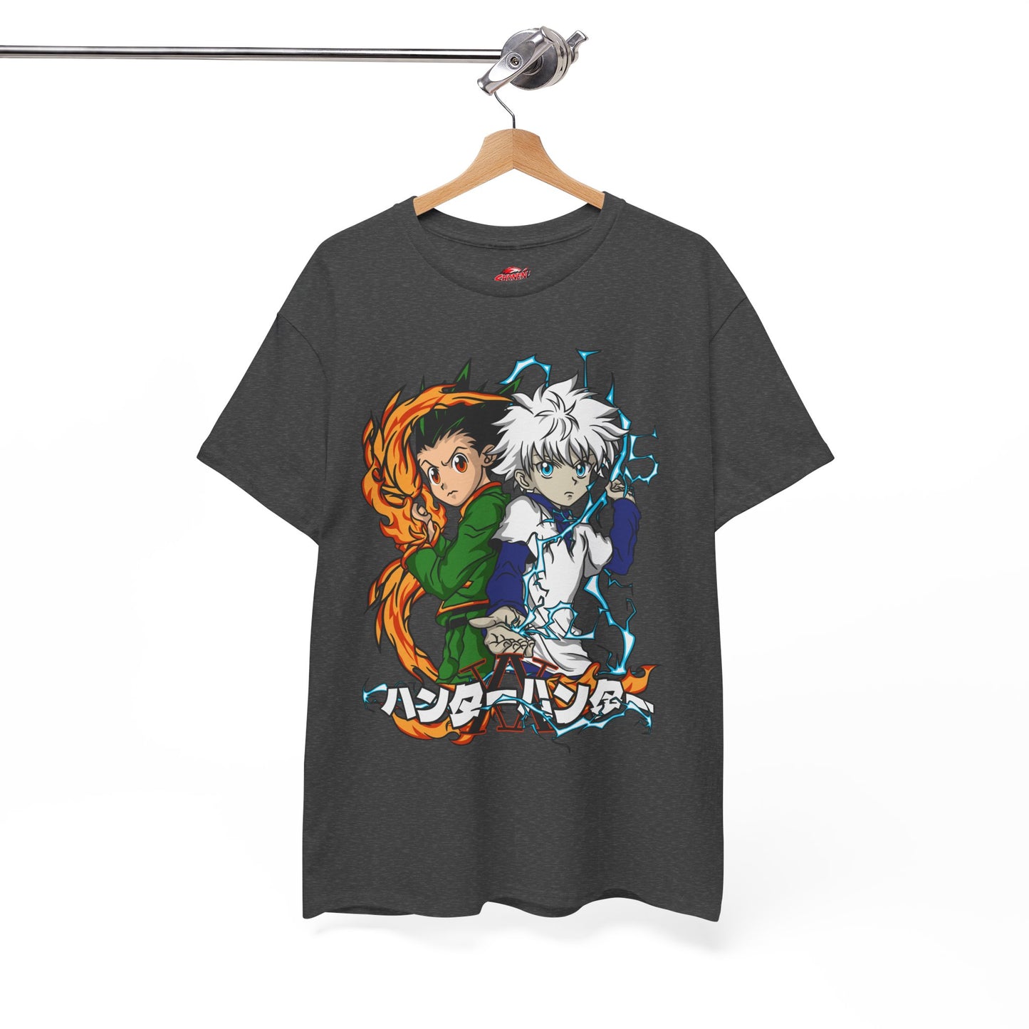 Gon and Killua Duo Unisex Heavy Cotton T-Shirt | Anime-Inspired Streetwear Graphic Tee