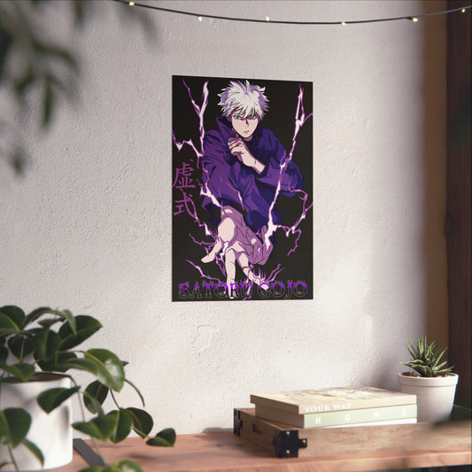 Satoru Gojo Hollow Purple II Matte Poster | Anime-Inspired Wall Art | Strongest Sorcerer Anime Room Decor | Gojo Infinity Art Print
