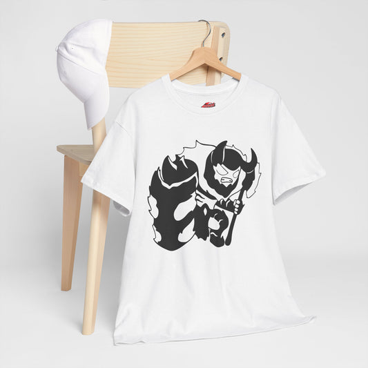 Chibi Iron Unisex Heavy Cotton T-Shirt | Anime-Inspired Streetwear Graphic Tee | Shadow Army Shirt