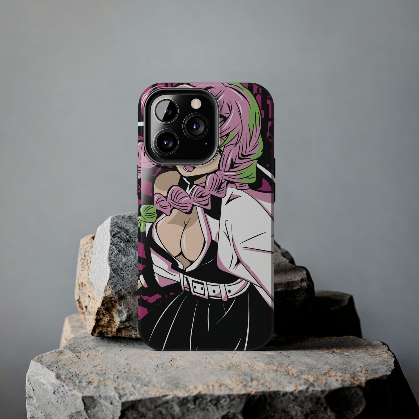 Love Hashira Mitsuri Kanroji Double Layered Phone Case | Demon Slayer-Inspired Anime Case