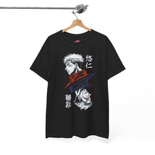Yuji & Sukuna Duality T-Shirt | Anime-Inspired Streetwear Graphic Shirt | Yuji Itadori vs Sukuna Graphic Tee | Anime Streetwear