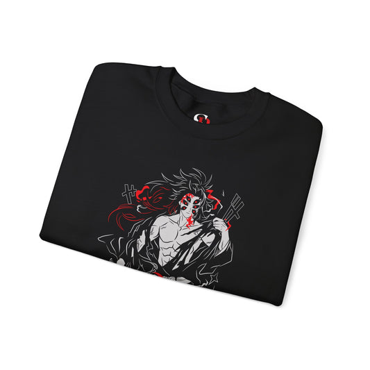 Kokushibo Crimson Aura Sweatshirt | Upper Moon One Demon Slayer Crewneck