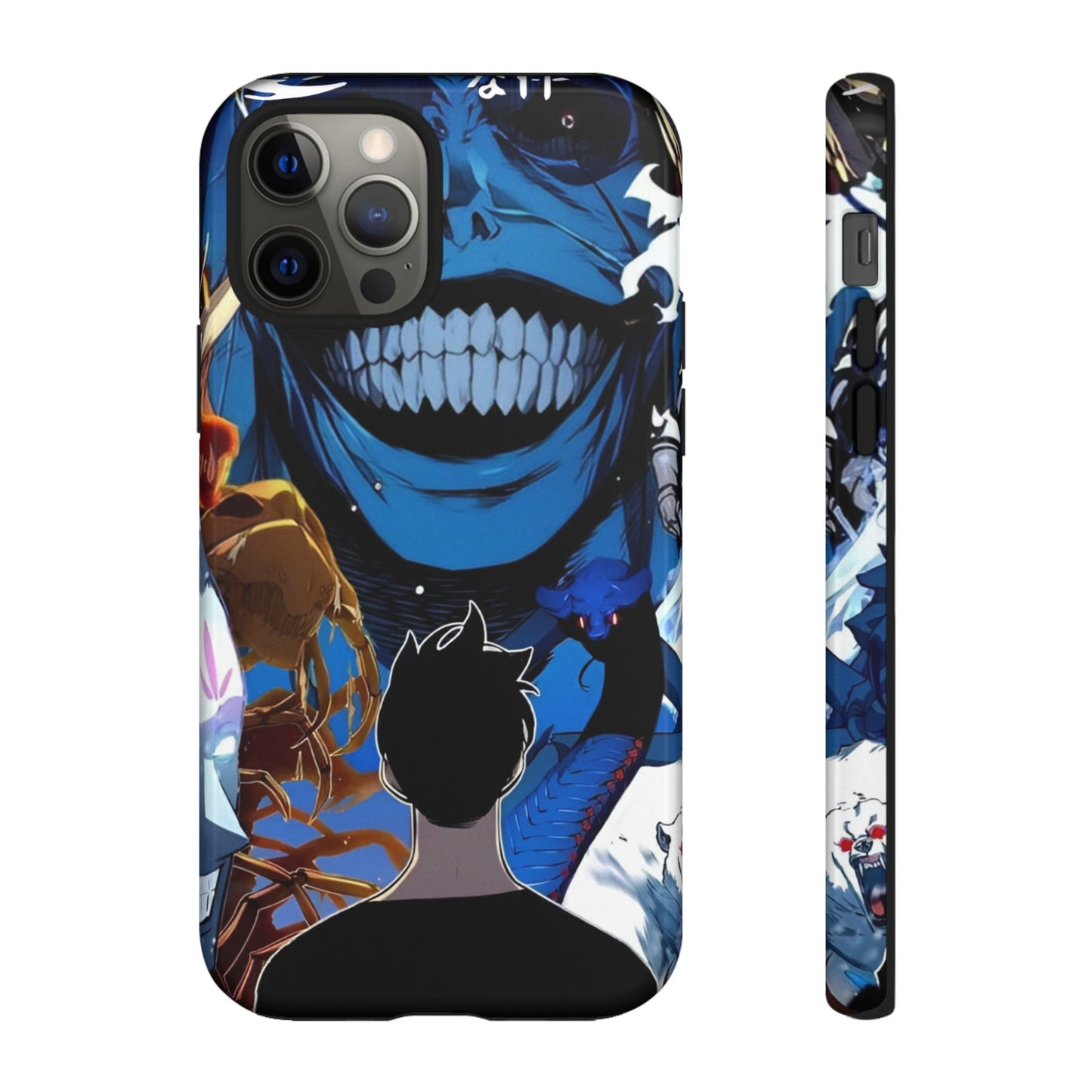 Sung Jin-Woo vs Statue of God Double Layered Phone Case | Double Dungeon Anime-Inspired Protective Case for iPhone & Samsung