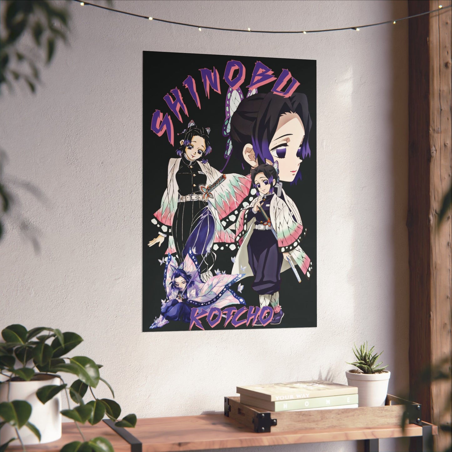 Shinobu Kocho Insect Hashira Poster | Anime-Inspired Matte Wall Art