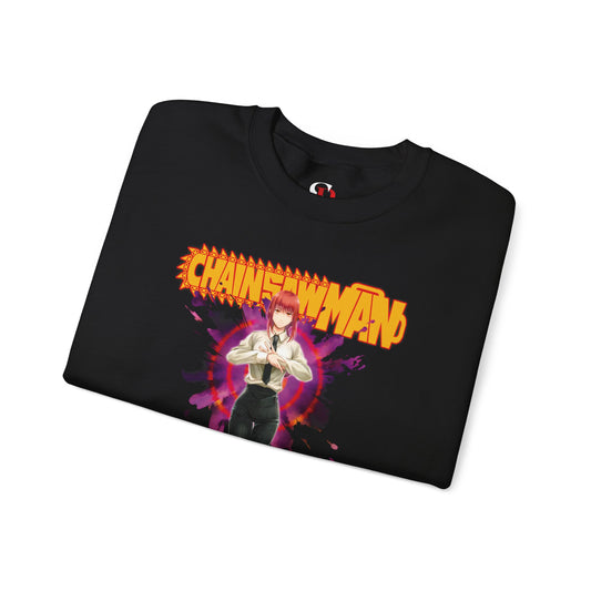Control Devil Makima Unisex Heavy Blend Crewneck Sweatshirt | Chainsaw Man Anime Pullover
