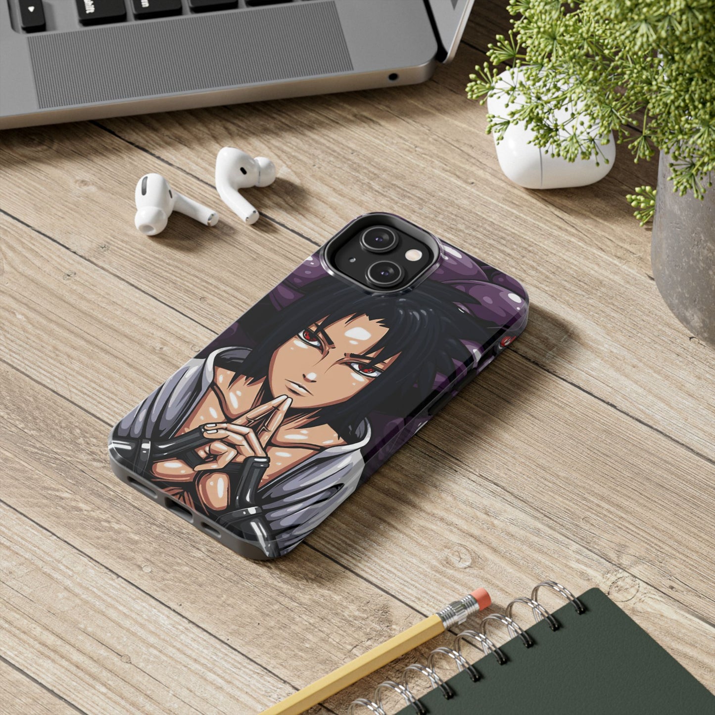 Sasuke Uchiha Mangekyo Sharingan Phone Case | Anime-Inspired Protective Case | Uchiha iPhone & Samsung Cover | Otaku Manga Case