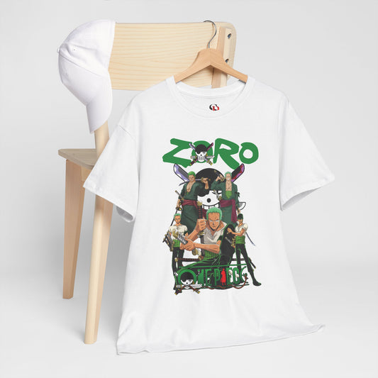 Zoro Unisex Heavy Cotton T-Shirt | One Piece Swordsman Anime Streetwear Tee