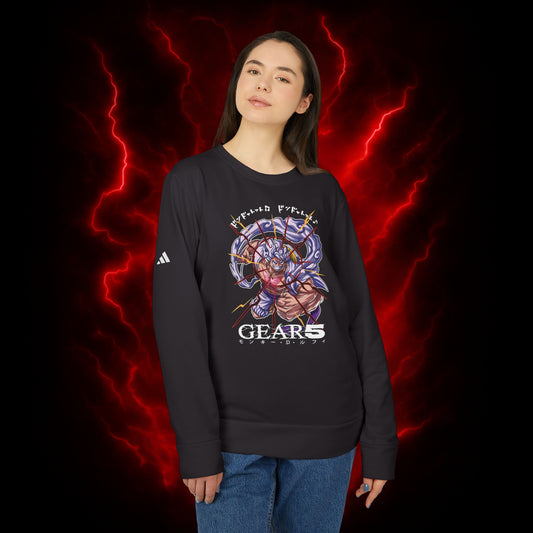 Muscle Luffy Gear 5 Adidas Unisex Fleece Crewneck Sweatshirt