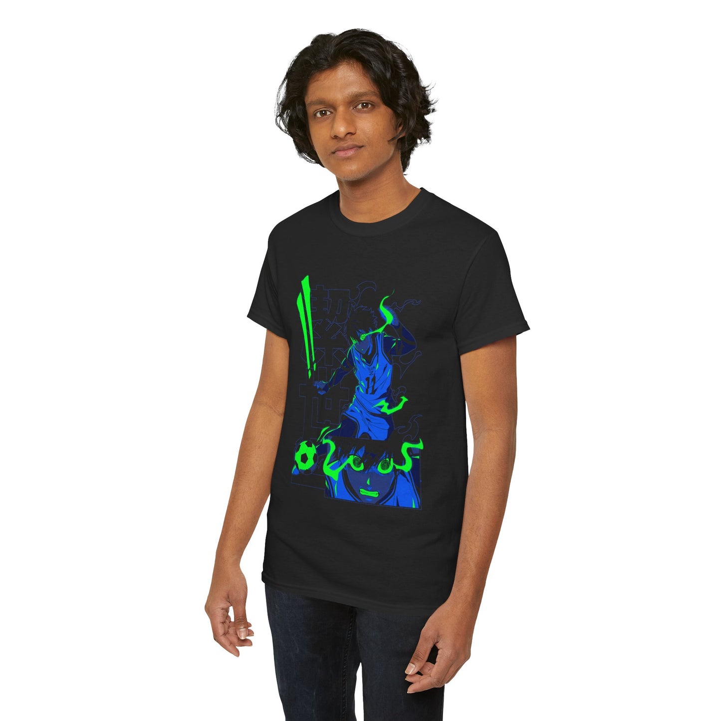 Yoichi Isagi Unisex Heavy Cotton T-Shirt | Blue Lock Soccer Anime Streetwear Tee