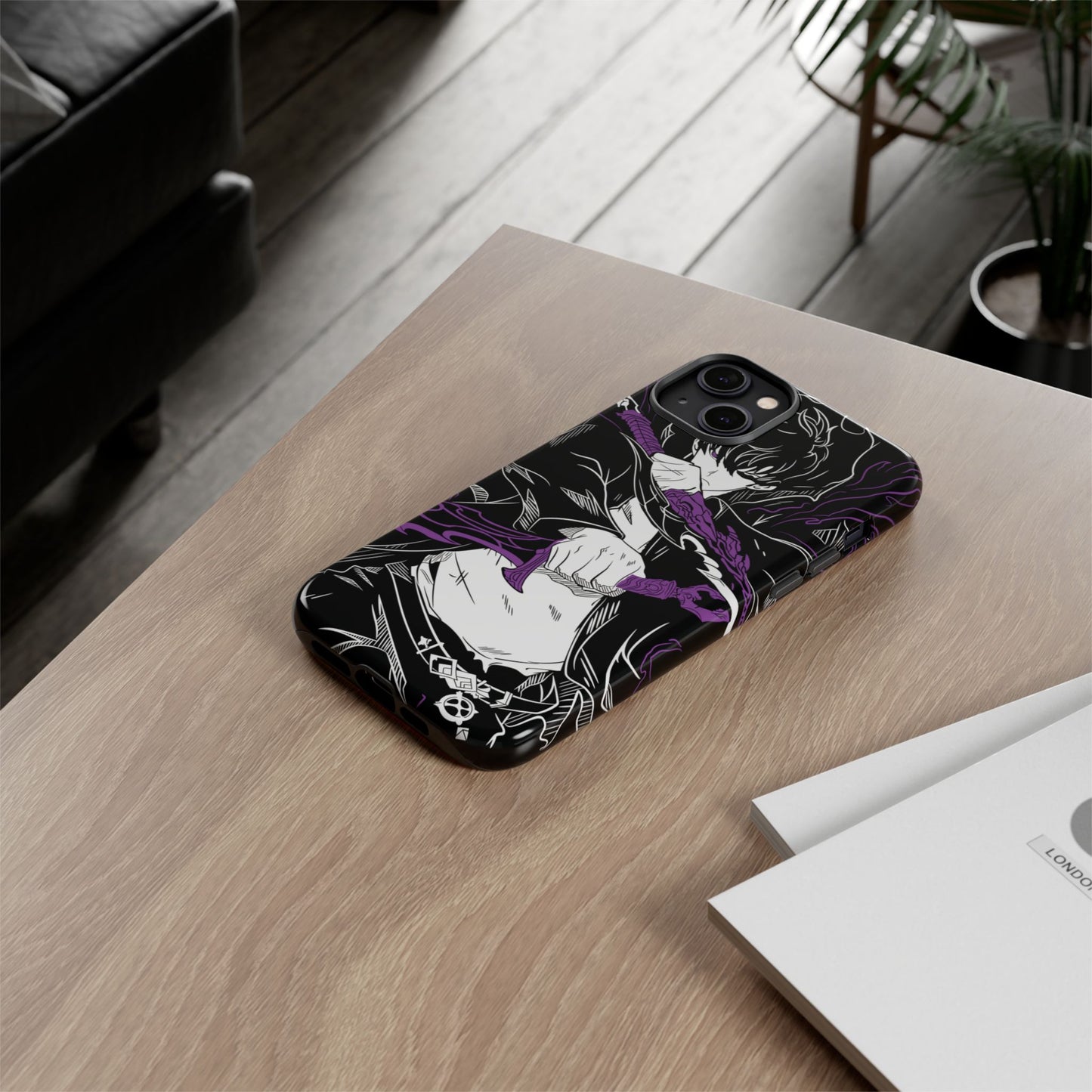 Sung Jinwoo Twin Daggers Double Layered Phone Case | Shadow Assassin Anime-Inspired Protective Case for iPhone & Samsung