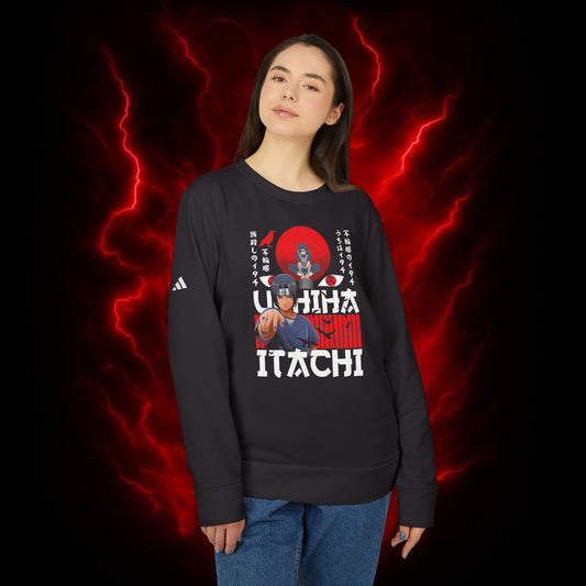 Itachi Tsukuyomi Adidas Unisex Fleece Crewneck Sweatshirt