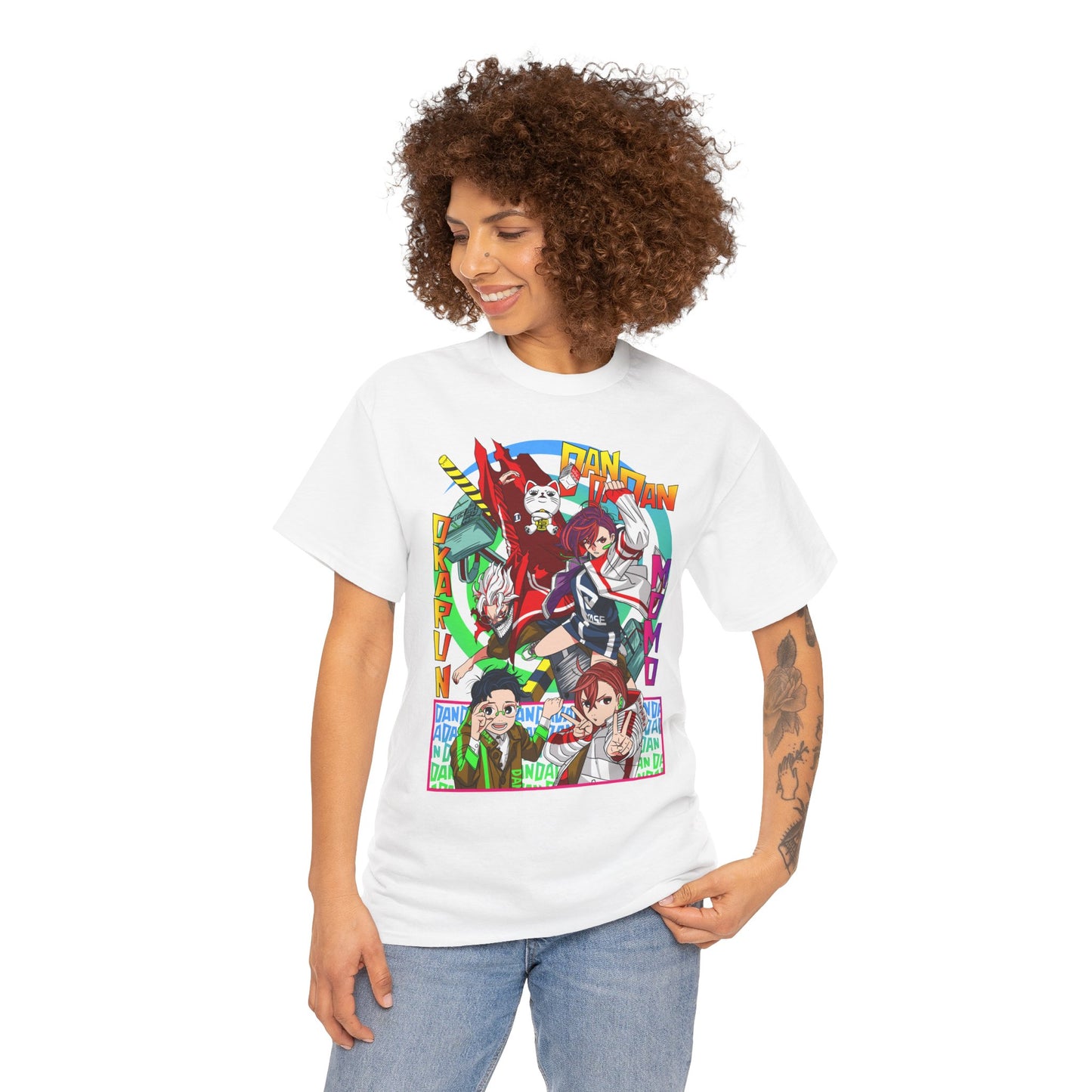 Okarun x Momo Unisex Heavy Cotton T-Shirt | Anime-Inspired Streetwear Tee