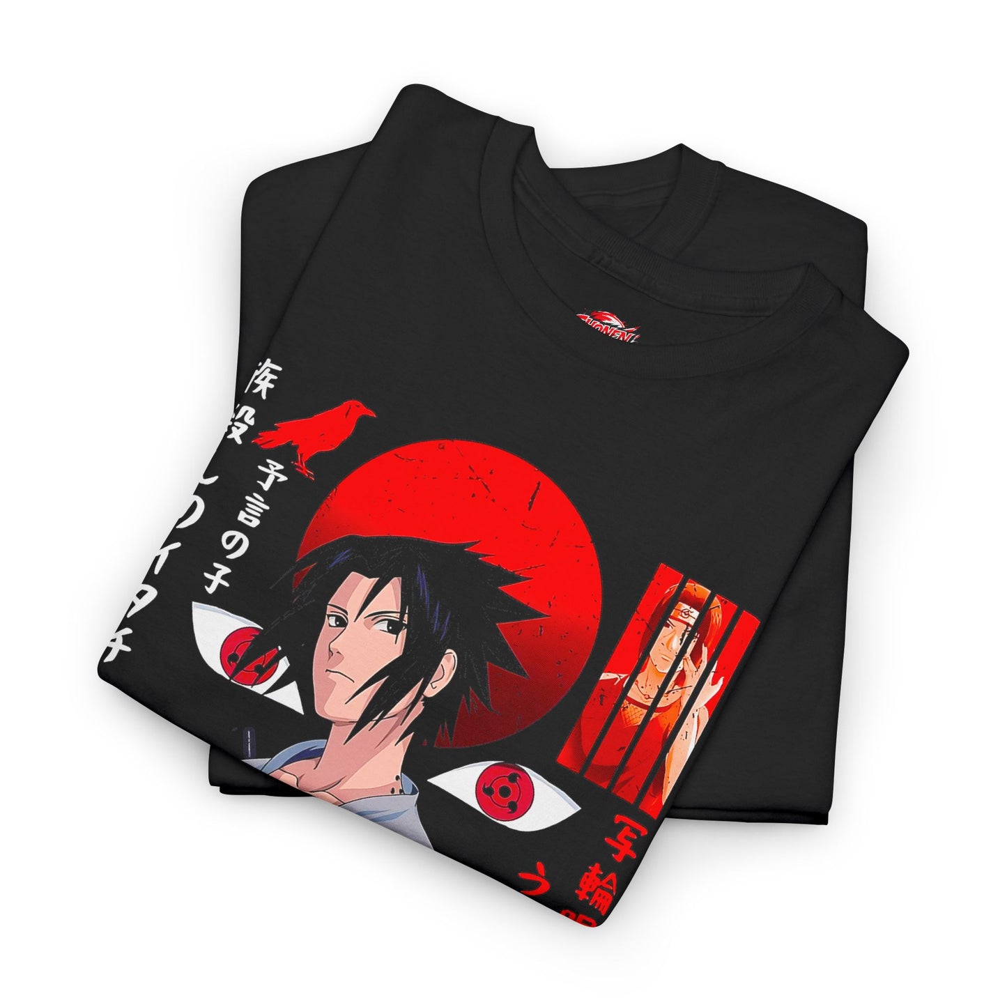 Sasuke Uchiha Unisex T-Shirt | Uchiha Clan Anime-Inspired Streetwear Graphic Tee | Mangekyo Sharingan Graphic Shirt | Otaku Manga Tee