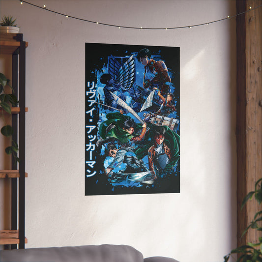 Levi Ackerman Matte Vertical Poster | Attack on Titan Anime Wall Art