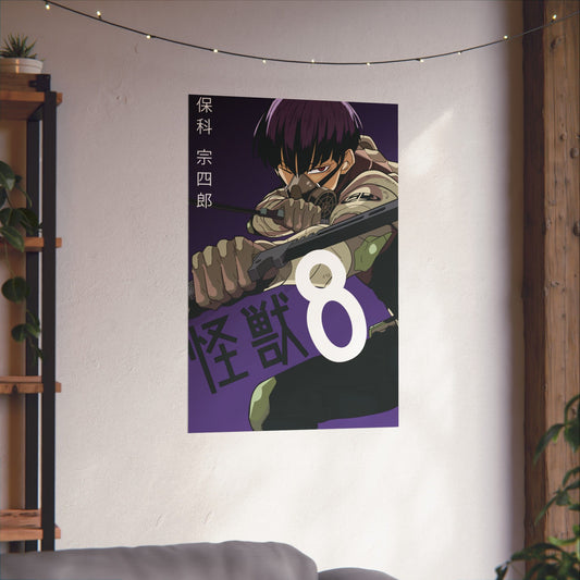 Vice Captain Soshiro Matte Vertical Poster | Kaiju No. 8 Anime Wall Art