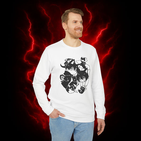 Chibi Shadow Legion Adidas Unisex Fleece Crewneck Sweatshirt
