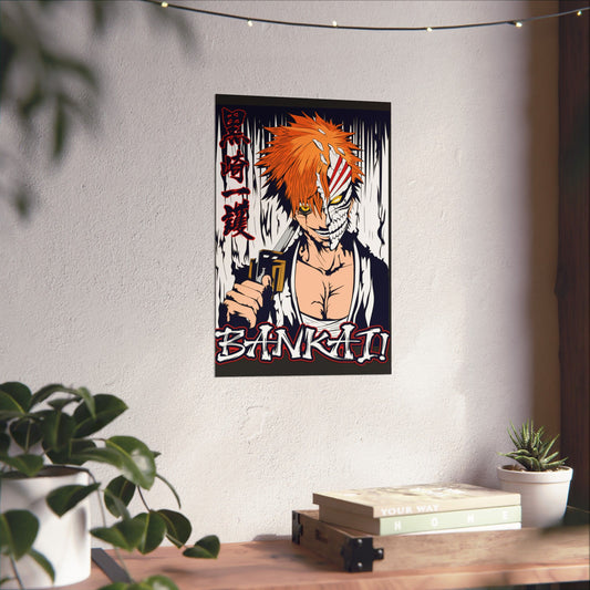 Ichigo Hollow Bankai Matte Vertical Poster | Bleach Anime Wall Art