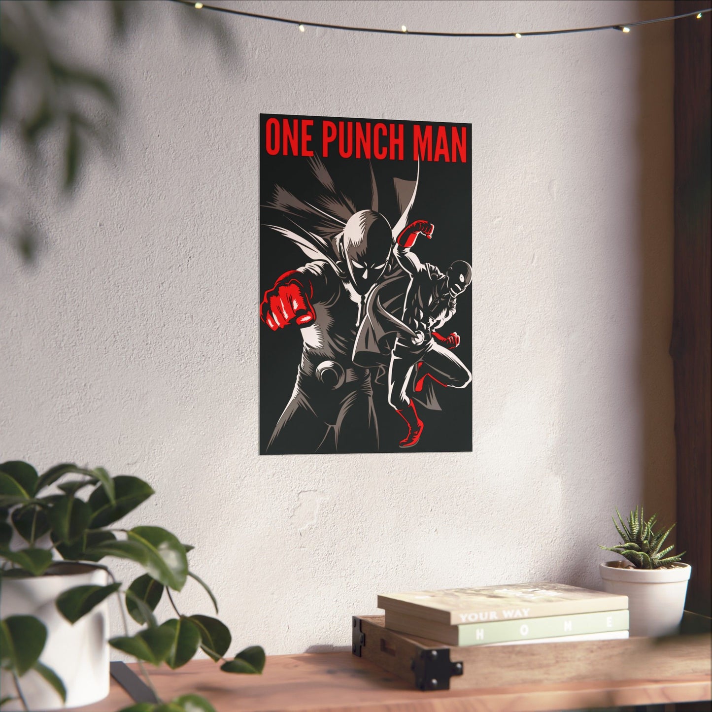 Saitama Serious Punch Anime Poster | Anime-Inspired Matte Wall Art | Manga Action Decor