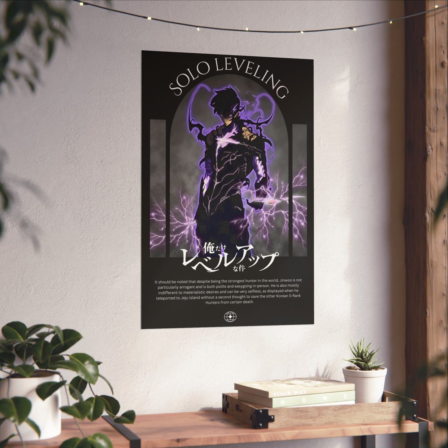 Sung Jinwoo Monarch Awakening Matte Vertical Poster | Anime-Inspired Wall Art | Shadow Monarch Print