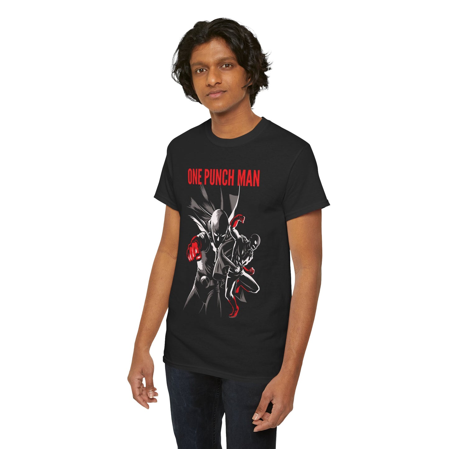Saitama Serious Punch Unisex Heavy Cotton T-Shirt | One Punch Man Anime Tee