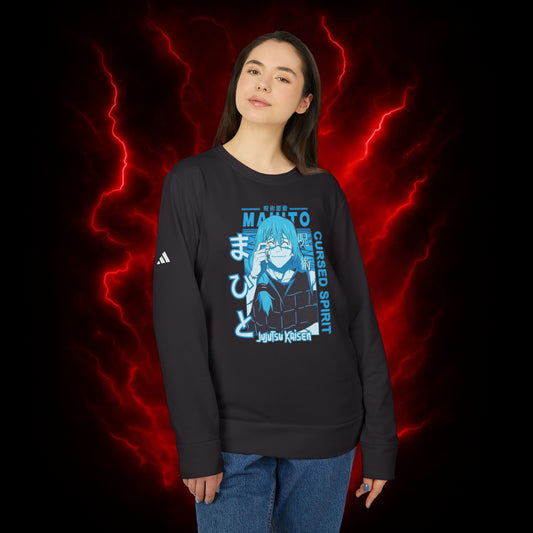 Cursed Spirit Mahito Adidas Unisex Fleece Crewneck Sweatshirt