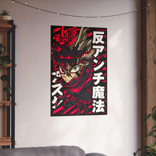 Asta Anti-Magic Matte Vertical Poster | Anime-Inspired Wall Art