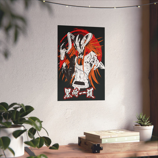 Ichigo Vasto Lorde Matte Vertical Poster | Bleach Anime Wall Art