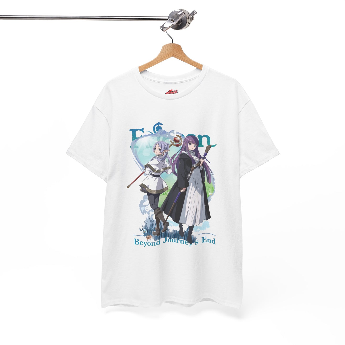Frieren & Fern Unisex Heavy Cotton T-Shirt | Anime-Inspired Streetwear Graphic Tee