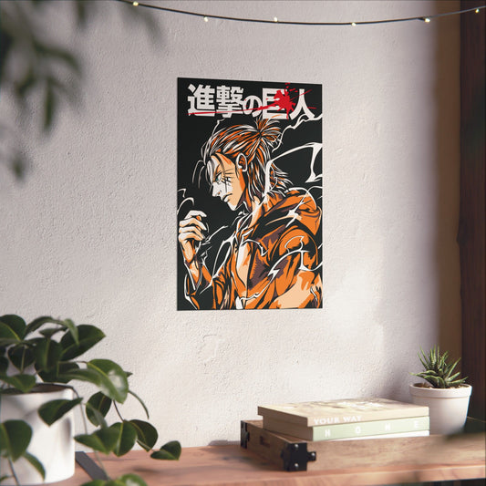 Eren Yeager Matte Vertical Poster | Attack on Titan Anime Wall Art