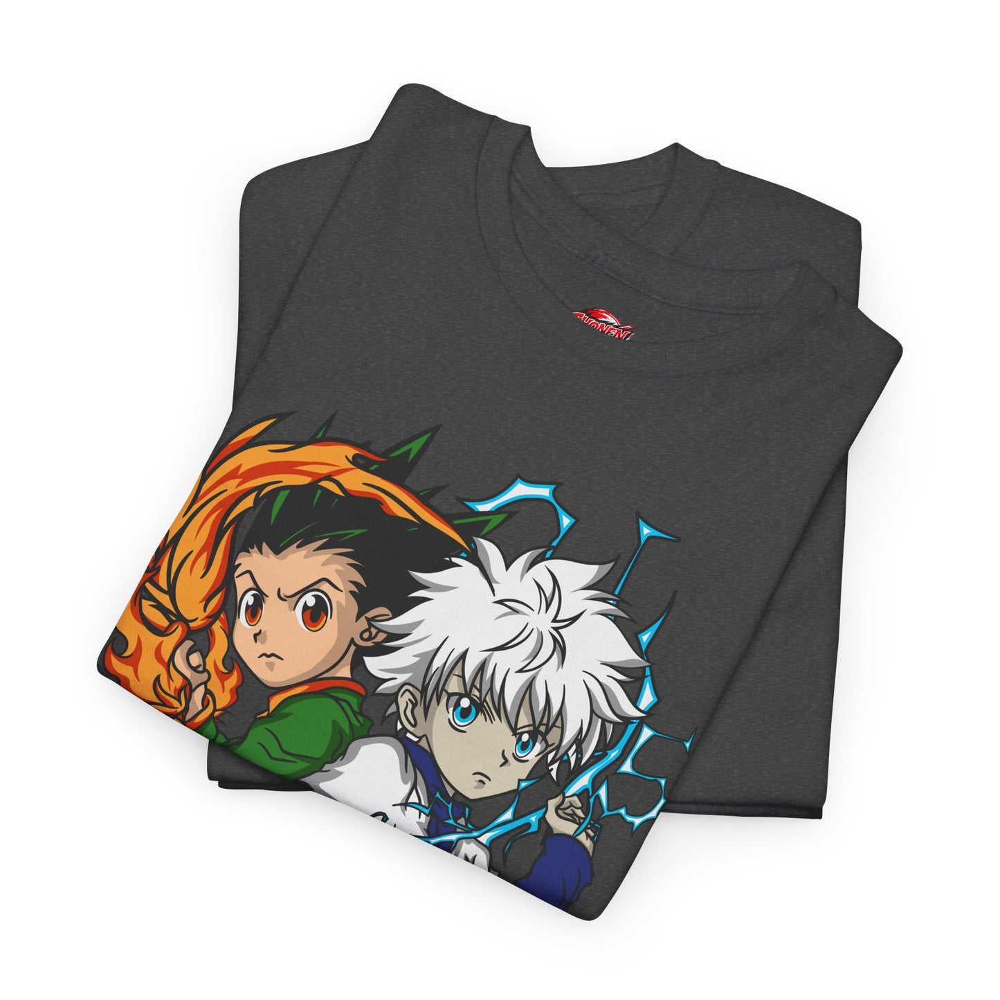 Gon and Killua Duo Unisex Heavy Cotton T-Shirt | Anime-Inspired Streetwear Graphic Tee