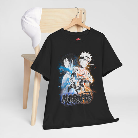 Naruto vs Sasuke Unisex T-Shirt | Anime-Inspired Streetwear Graphic Tee | Team 7 Rivalry Graphic Shirt | Otaku Manga Tee