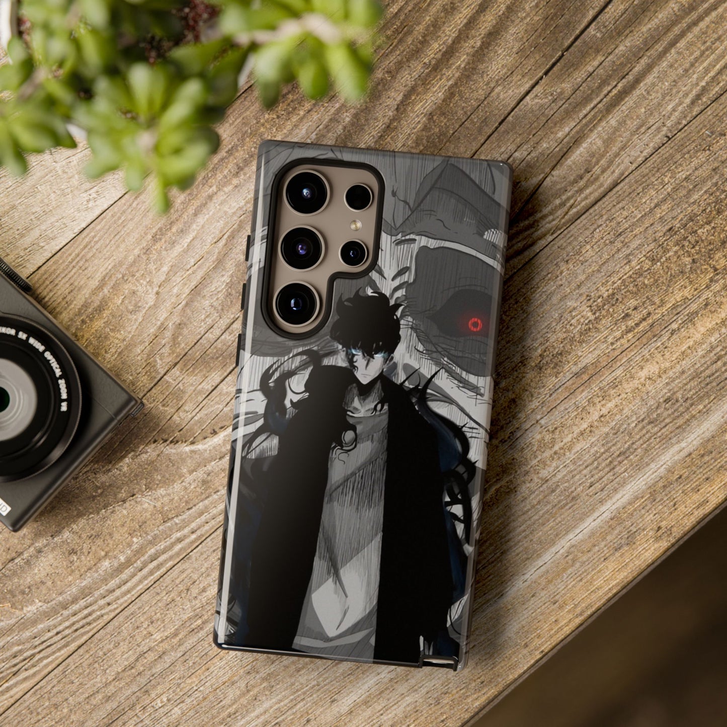 Sung Jin-Woo Monarch’s Rise Double Layered Phone Case | Shadow Monarch Anime-Inspired Protective Case for iPhone & Samsung