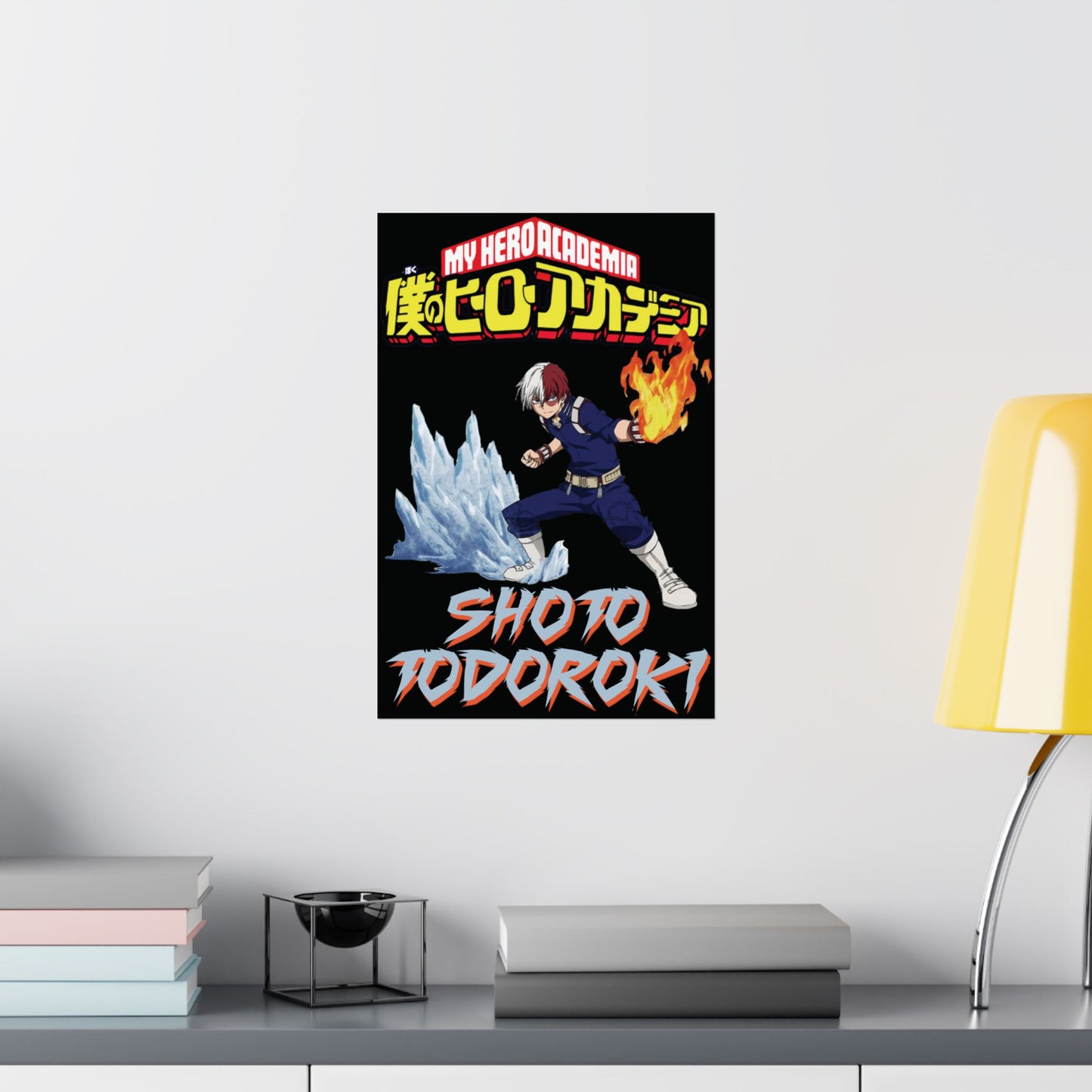 Shoto Todoroki Vertical Matte Poster | My Hero Academia Anime Wall Art