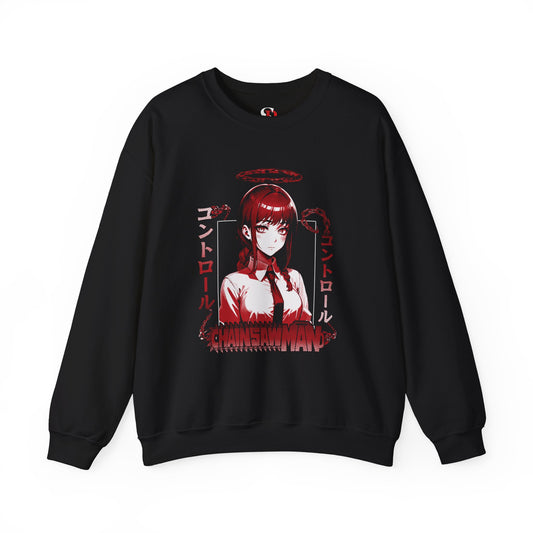 Control Devil Makima II Unisex Heavy Blend Crewneck Sweatshirt | Chainsaw Man Anime Pullover