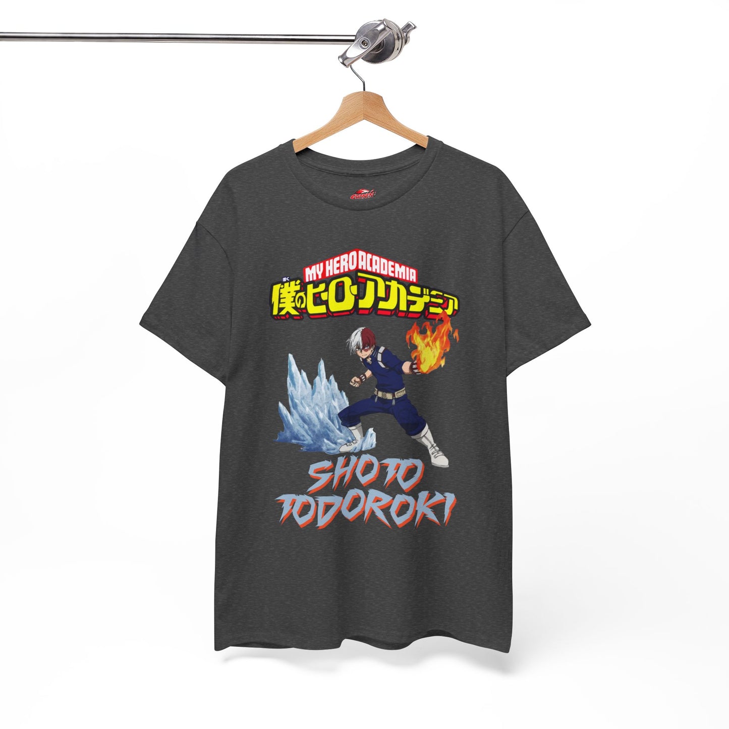 Shoto Todoroki Unisex Heavy Cotton T-Shirt | Anime-Inspired Streetwear Graphic Tee