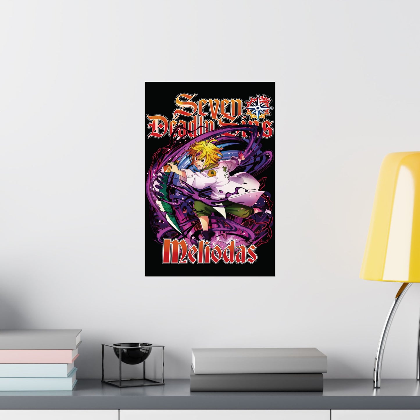 Dragon Sin Of Wrath Meliodas II Poster | Anime-Inspired Wall Art | Meliodas Demon Form Print | Otaku Manga Shonen Decor