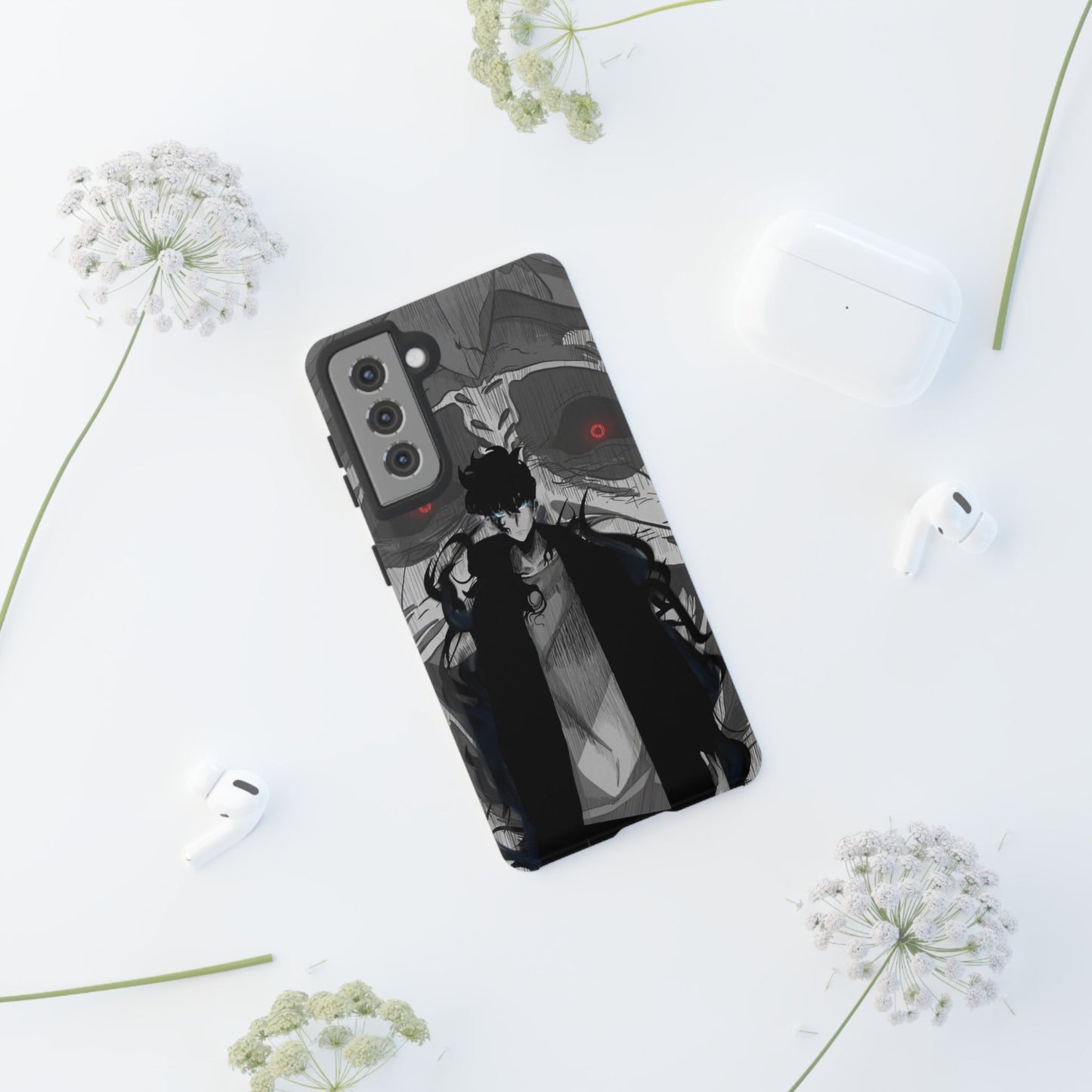 Sung Jin-Woo Monarch’s Rise Double Layered Phone Case | Shadow Monarch Anime-Inspired Protective Case for iPhone & Samsung
