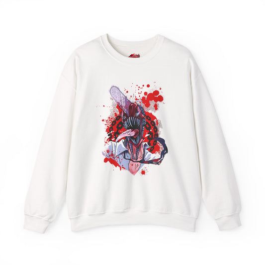Chainsaw Devil Crewneck Sweatshirt | Dark Anime Sweater | Anime-Inspired Pullover | Horror Manga Streetwear Unisex