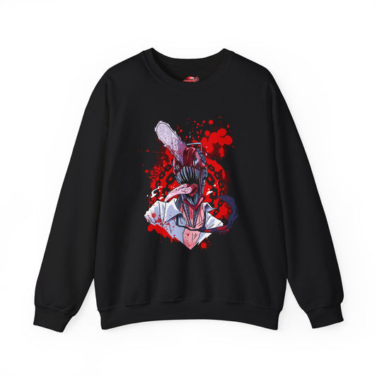 Chainsaw Devil Crewneck Sweatshirt | Dark Anime Sweater | Anime-Inspired Pullover | Horror Manga Streetwear Unisex