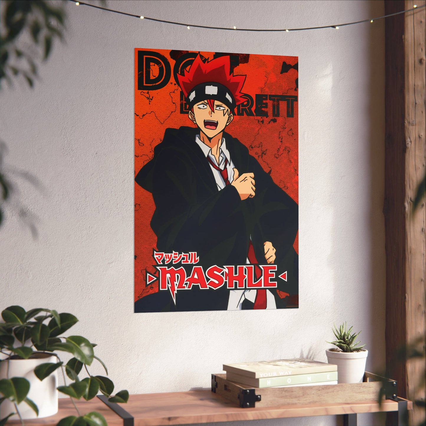 Dot Barrett Poster | Anime-Inspired Wall Art | Fire Mage Decor | Otaku Manga Print | Shonen Anime Poster