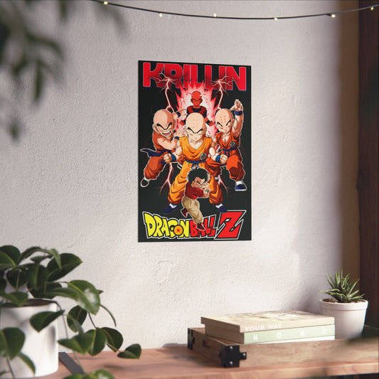 Krillin “Earth’s Strongest” Matte Vertical Poster | Dragon Ball Z Anime Wall Art