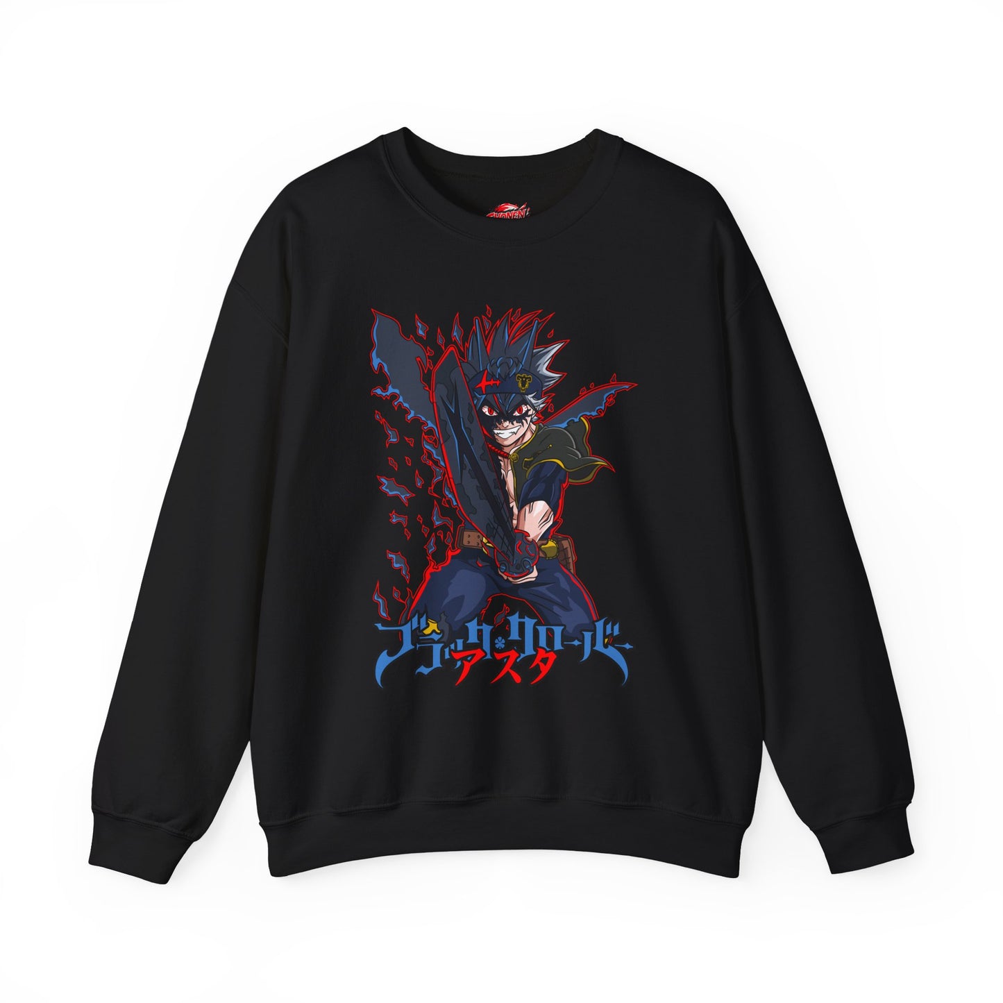 Black Asta Unisex Heavy Blend Crewneck Sweatshirt | Anime-Inspired Streetwear